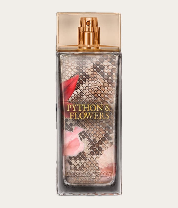 Mahogany Python & Flowers